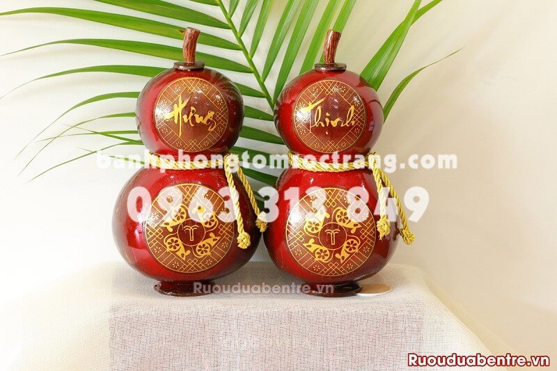 Quà tết rượu dừa hồ lô Bến Tre