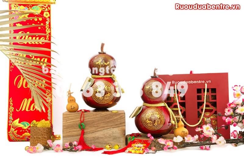 Quà tết rượu dừa hồ lô Bến Tre